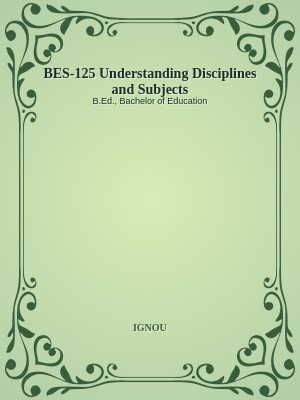 BES-125 Understanding Disciplines and Subjects